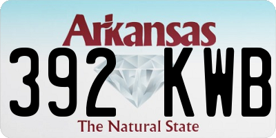 AR license plate 392KWB
