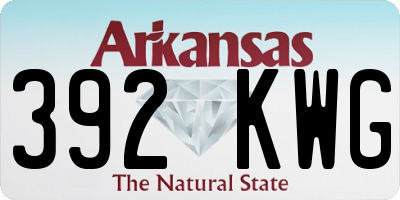 AR license plate 392KWG