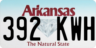 AR license plate 392KWH