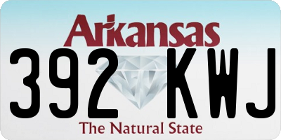 AR license plate 392KWJ