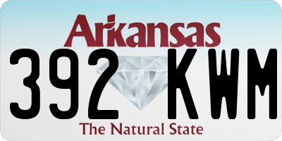 AR license plate 392KWM