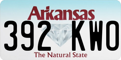 AR license plate 392KWO