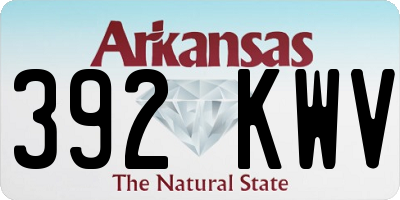 AR license plate 392KWV