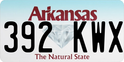 AR license plate 392KWX
