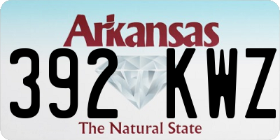 AR license plate 392KWZ