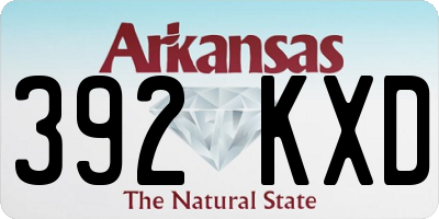 AR license plate 392KXD