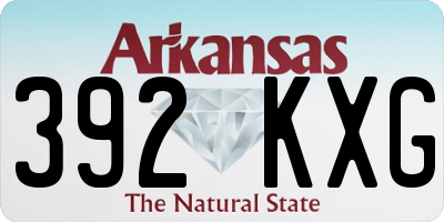 AR license plate 392KXG