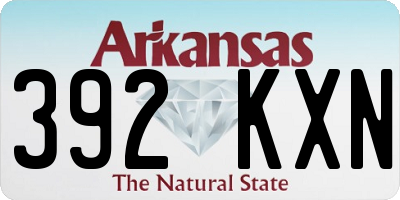 AR license plate 392KXN