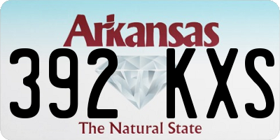 AR license plate 392KXS