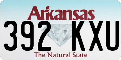 AR license plate 392KXU