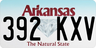 AR license plate 392KXV
