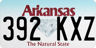 AR license plate 392KXZ