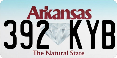 AR license plate 392KYB
