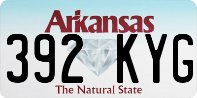 AR license plate 392KYG