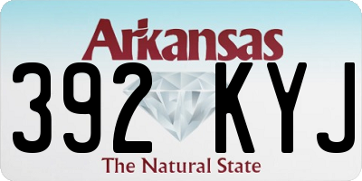 AR license plate 392KYJ