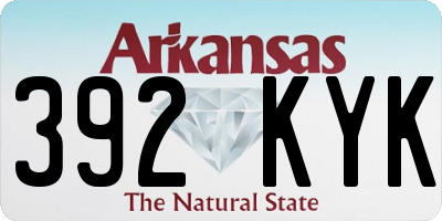 AR license plate 392KYK