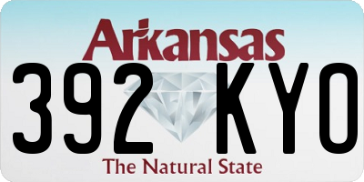 AR license plate 392KYO