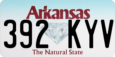 AR license plate 392KYV