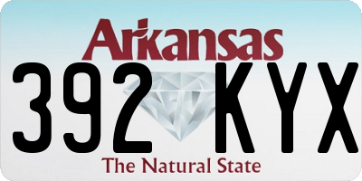 AR license plate 392KYX