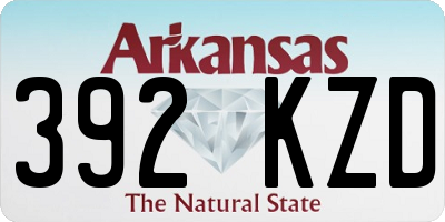 AR license plate 392KZD