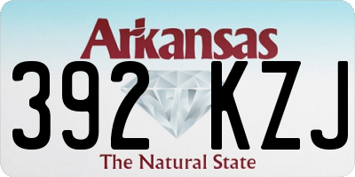 AR license plate 392KZJ