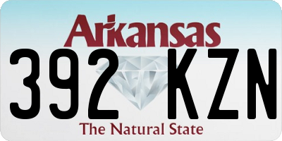 AR license plate 392KZN