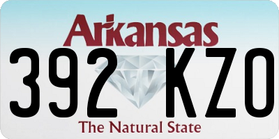 AR license plate 392KZO