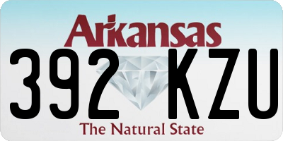 AR license plate 392KZU