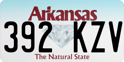 AR license plate 392KZV
