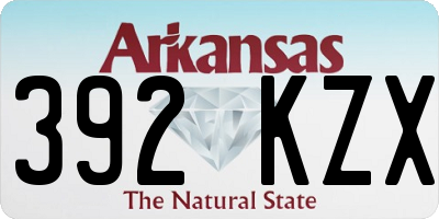 AR license plate 392KZX