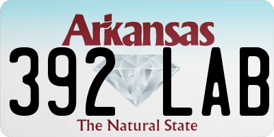 AR license plate 392LAB