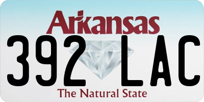 AR license plate 392LAC