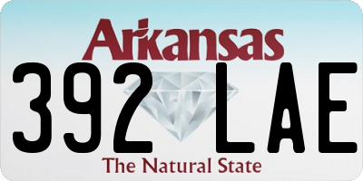 AR license plate 392LAE