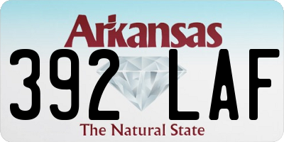 AR license plate 392LAF