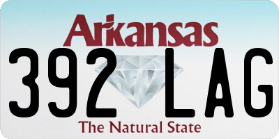 AR license plate 392LAG