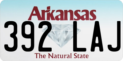 AR license plate 392LAJ