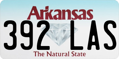 AR license plate 392LAS
