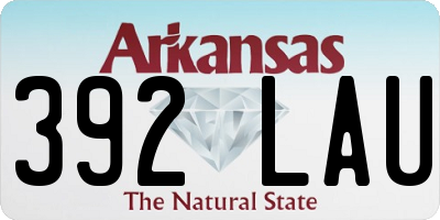 AR license plate 392LAU