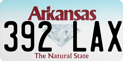 AR license plate 392LAX