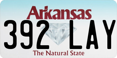 AR license plate 392LAY
