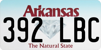 AR license plate 392LBC