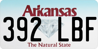 AR license plate 392LBF