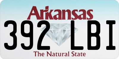 AR license plate 392LBI