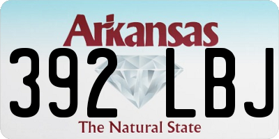 AR license plate 392LBJ