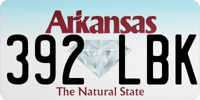 AR license plate 392LBK