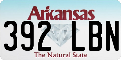 AR license plate 392LBN