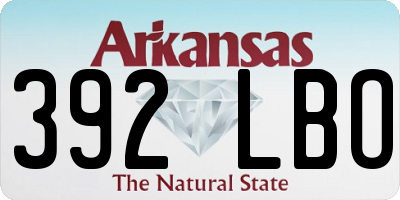 AR license plate 392LBO