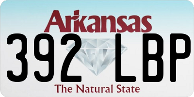 AR license plate 392LBP