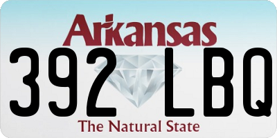 AR license plate 392LBQ
