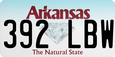 AR license plate 392LBW